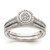 10k White Gold Halo Cluster 1/6 carat Diamond Complete Engagement Ring RM6393E-016-0WAA