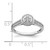 10k White Gold Halo Cluster 1/6 carat Diamond Complete Engagement Ring RM6393E-016-0WAA