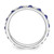 Sterling Silver Rhodium-plated Blue and White Crystal Eternity Band Size 8 QWAB12-8