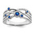 14k White Gold Sapphire and Diamond Ring RM7453-SA-11-WA