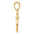 10K 3D Fish Hook Pendant 10K3043