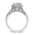 10K Tiara Collection White Gold Polished CZ Ring 10YC391W