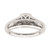 10k White Gold Rectangular Halo Cluster 1/5 carat Diamond Complete Engagement Ring RM6398E-020-0WAA