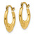 14K Hollow Heart Hoop Earrings TL734