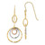 14K Tri-color Textured Circle Dangle Earrings TL807