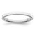 Sterling Silver Rhodium-plated 2mm Flat Size 5 Band QWFB020RH-5