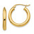 14k Polished 3mm Tube Hoop Earrings T938