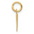 10K Small Fancy Script Initial W Charm 10YC650W