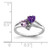 Sterling Silver Rhodium-plated Amethyst & Pink Quartz & Diamond Ring QR4570PQ-9