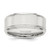 Sterling Silver Rhodium-plated 8mm Brushed Fancy Band Size 9 QWB120BRH-9