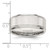 Sterling Silver Rhodium-plated 8mm Brushed Fancy Band Size 9 QWB120BRH-9