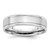 Sterling Silver Rhodium-plated 6mm Brushed Fancy Band Size 13.5 QWB119BRH-13.5