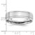 Sterling Silver Rhodium-plated 6mm Brushed Fancy Band Size 13.5 QWB119BRH-13.5
