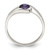 Sterling Silver Purple Round Bezel CZ Ring QR4428-6