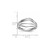14k White Gold Polished 4-Bar Ring R608
