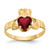 14k January CZ Birthstone Claddagh Ring R487