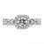 14K White Gold Lab Grown VS/SI FGH Dia Halo Complete Engagement Ring RM9436E-050-CWLG