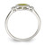 Sterling Silver Rhodium-plated Polished Peridot and White Topaz Ring QR7065AUG-6