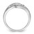 Sterling Silver Rhodium Plated Diamond Heart MOM Ring QR5687-8
