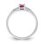 Sterling Silver Rhod-plated Diamond Created Ruby Ring QR7064JUL-7