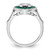 Sterling Silver Rhodium-plated Synthetic Green Spinel and CZ Ring QR6861-6