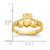 14k Polished Claddagh Ring R700