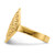 14k Oval Shield w/ Double Hearts Ring R755