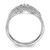 Sterling Silver Rhodium-plated CZ Filigree Oval Ring QR6922-7