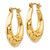 14k Hammered Fancy Hollow Hoop Earrings S1437