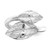 Sterling Silver Rhodium-plated Leaf Ring QR6561-7