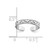 14K White Gold Small X and Hearts Adjustable Toe Ring R791W