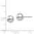 14k White Gold Madi K Polished 7mm Ball Post Earrings SE110