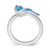 Sterling Silver Rhod-plated Blue Inlay Created Opal Whale Tail Ring QR6571-6