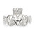 Sterling Silver Polished CZ Claddagh Ring QR6602-6