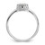 10k Tiara Collection White Gold Polished CZ Ring 10YC417W