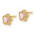 14k Madi K CZ Pink Enamel Paw Post Earrings SE2895