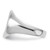 14k White Gold 15.0x11.5mm Closed Back Men's Signet Ring RS534