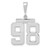 14kw Medium Polished Number 98 Charm WMP98