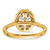 14K Gold Lab Grown Diamond VS/SI FGH Oval Halo Eng Semi-mount Ring RM2058E-150-7YLG