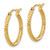 10k Diamond-cut 2mm Round Tube Hoop Earrings 10TC392
