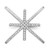 Sterling Silver Rhodium-plated CZ Star Criss Cross Ring QR6678-7
