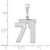 14kw Medium Polished Number 71 Charm WMP71