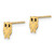 14k Madi K Black CZ Owl Post Earrings SE2901