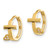 14k Madi K Polished Cross w/CZ Heart Hinged Huggie Hoop Earrings SE3051
