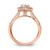 14K Rose Gold Lab Grown Diamond VS/SI FGH Halo Eng Semi-mount Ring RM2057E-100-7RLG