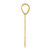 14k Brushed Border Script Number 36 Pendant SCN36