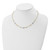 14K Two-Tone Stars w/1in ext. Necklace SF2795-17