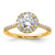 14K Gold Lab Grown Diamond VS/SI FGH Halo Engagement Semi-mount Ring RM2057E-100-7YLG