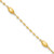 14k Diamond-cut w/Satin Oval Beads Bracelet SF2754-7.5