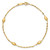 14k Diamond-cut w/Satin Oval Beads Bracelet SF2754-7.5
